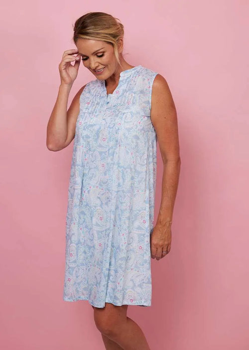 Sleeveless Nightie - Vintage Paisley