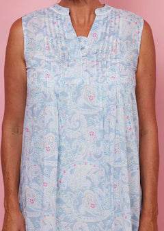 Sleeveless Nightie - Vintage Paisley