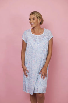 Cap Sleeve Nightie - Vintage Paisley