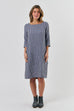 Midi Dress - Blue Stripe