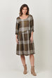 Linen Dress - Breen Plaid