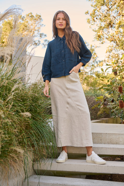 Linen Skirt - Sandstorm