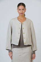 Lightweight Linen Jacket - Sandstorm