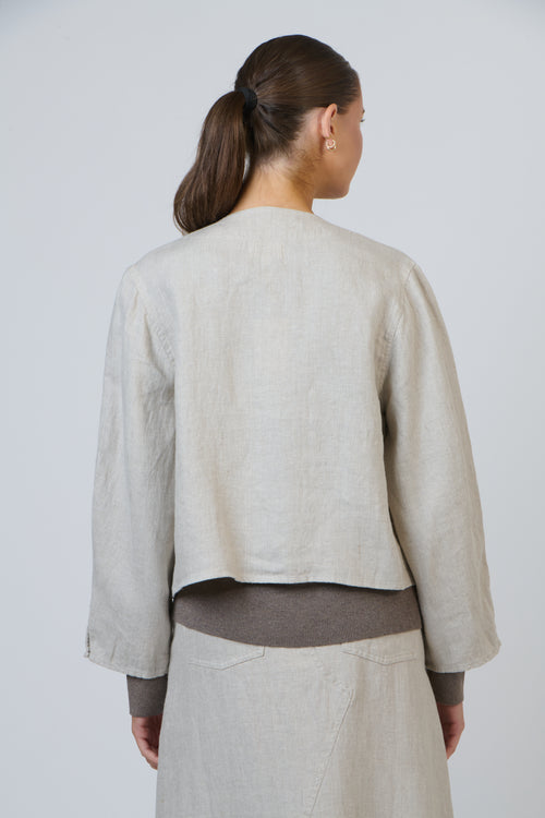 Lightweight Linen Jacket - Sandstorm