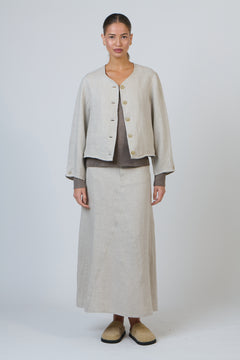 Lightweight Linen Jacket - Sandstorm