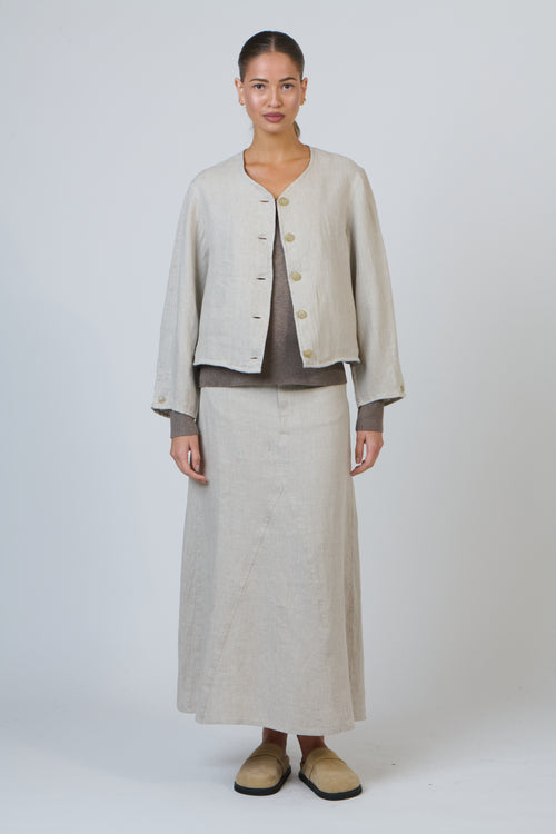 Lightweight Linen Jacket - Sandstorm