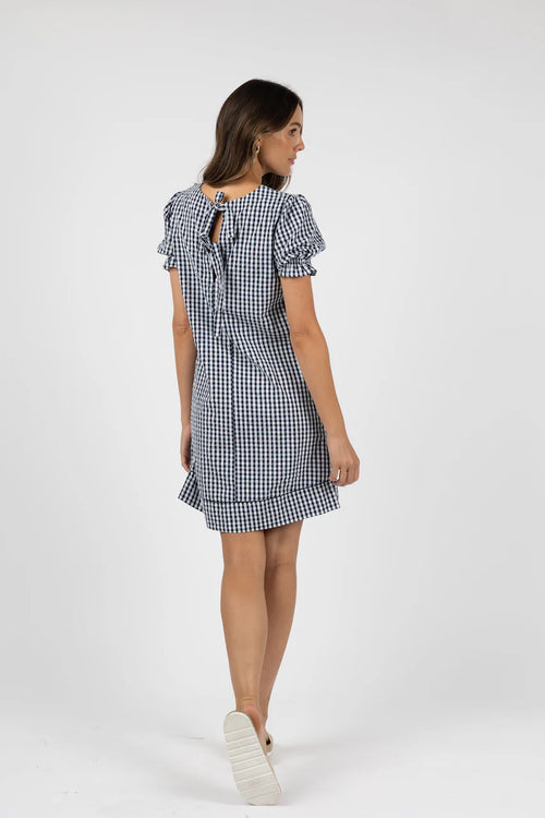 Zeta Shift Dress - Midnight/White
