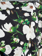 Round Tablecloth 149cm - Magnolia (Black)