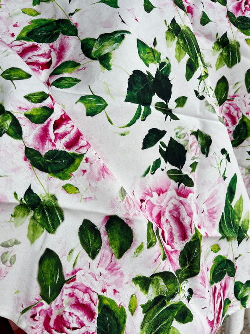 Round Tablecloth 149cm - Pink Peonies