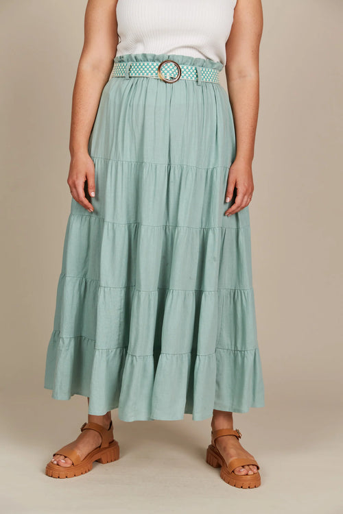 Amelie Maxi Skirt - Seafoam