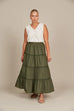 Remi Tiered Skirt - Olive