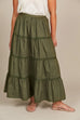 Remi Tiered Skirt - Olive