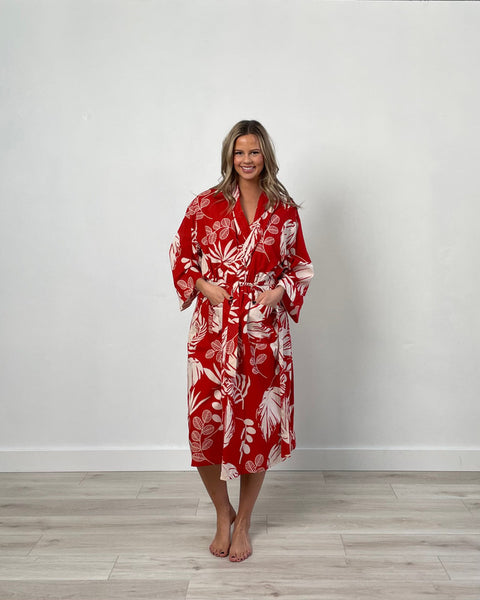 Leaf Red Kimono