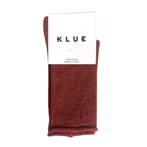 Lurex Glitter Socks - Red