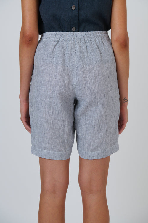 Linen Shorts - Sliver