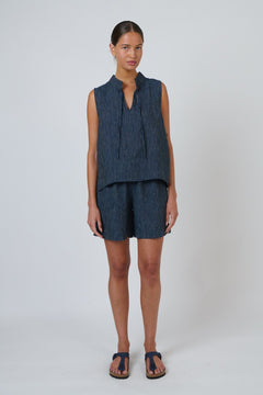 Linen Sleeveless Top - Streamlined