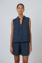 Linen Sleeveless Top - Streamlined