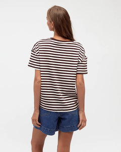 Easy Tuck Tee - Choc/Ivory