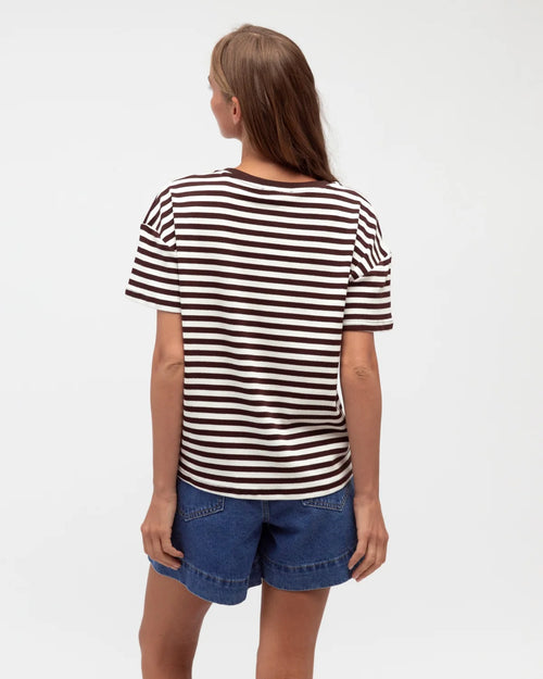 Easy Tuck Tee - Choc/Ivory