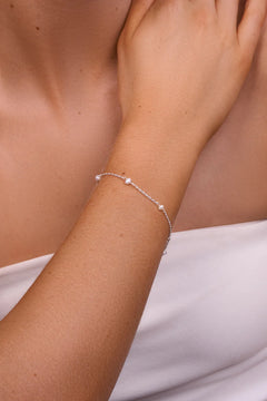 Lilibet Pearl Bracelet - Silver