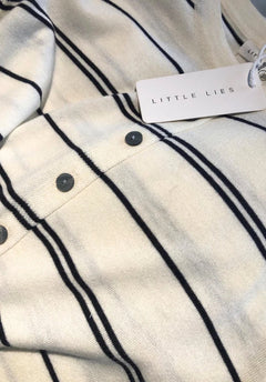 Ellie Stripe Cardi - Black/White