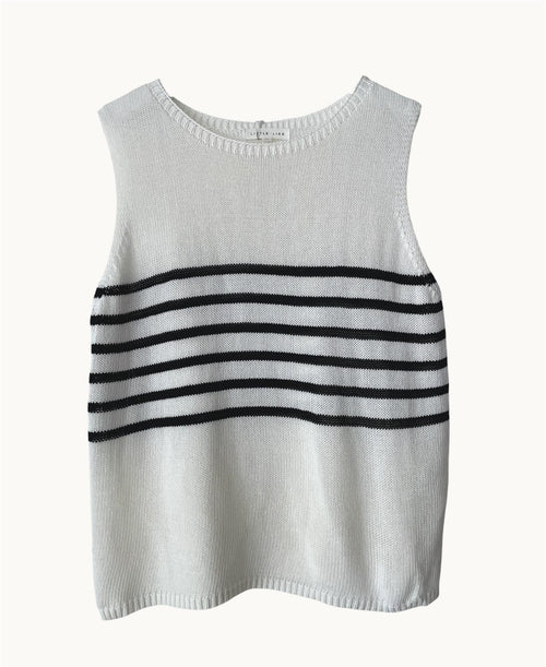 Stripe Tank Knit - White/Black
