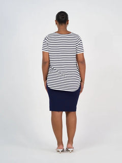 Janis Tee - Navy/White Stripe