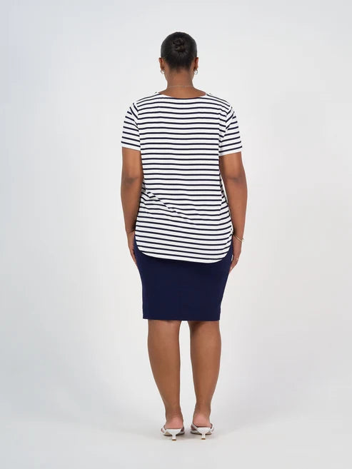 Janis Tee - Navy/White Stripe