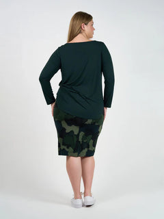 Adele Bamboo Tee - Dark Green