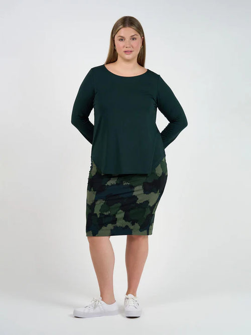 Adele Bamboo Tee - Dark Green
