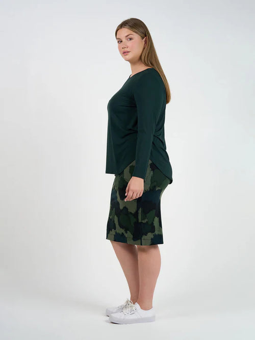 Adele Bamboo Tee - Dark Green