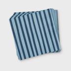 Niki Stripe Blue Paper Napkin Set 20Pc