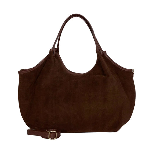 Hector Small Handbag - Brown Suede