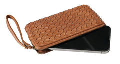 Leather Weave Wristlet