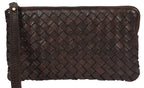 Leather Weave Wristlet