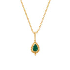 Emerald Pendant Necklace - Gold