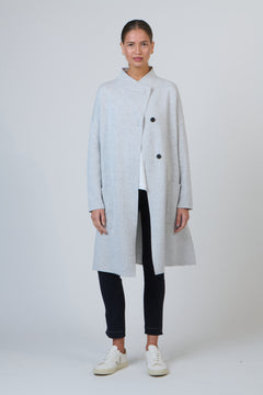 Grey Longline Cotton Coat