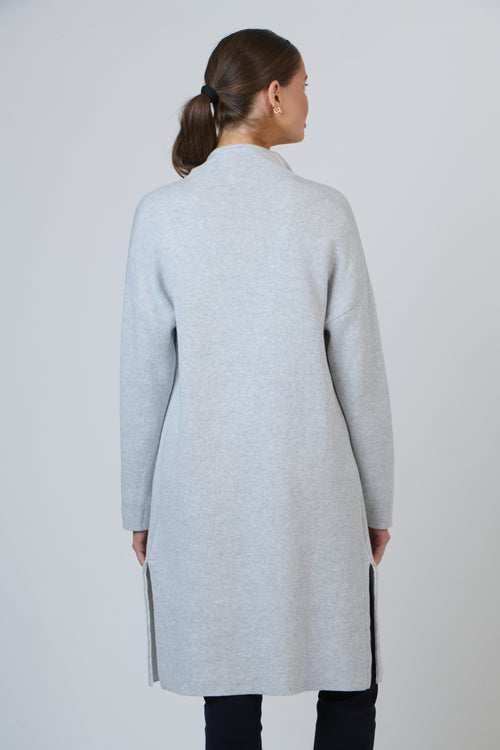 Grey Longline Cotton Coat