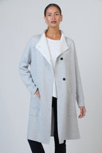 Grey Longline Cotton Coat