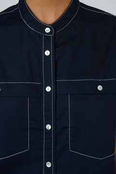 Poplin Top - Ink