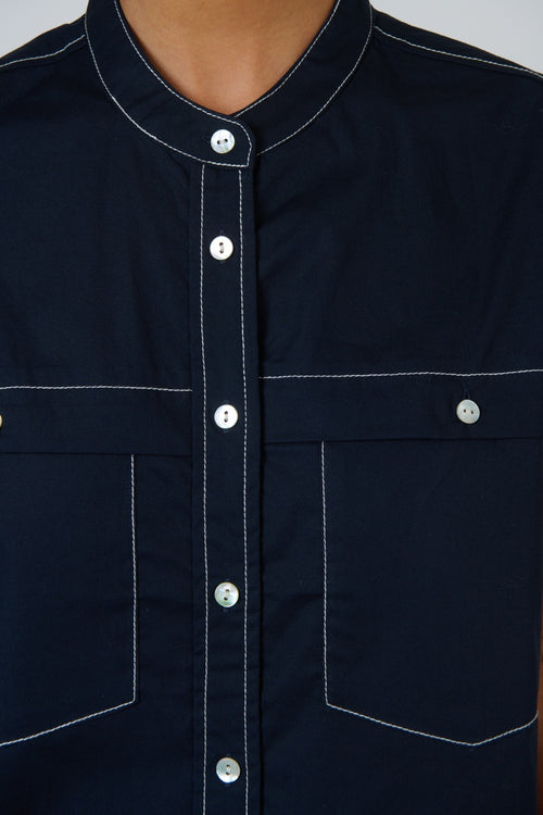 Poplin Top - Ink