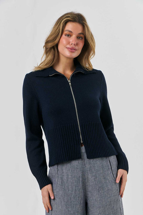 Knit Cardigan - Midnight