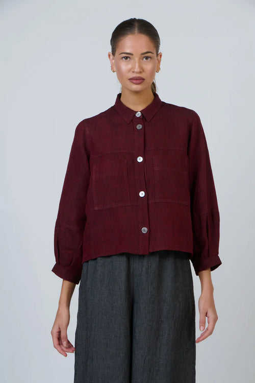 Linen Top - Redwood