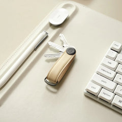 Leather Key Organiser - Sand