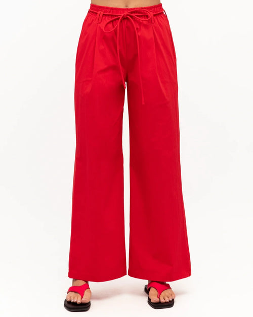 Manila Drawstring Pants - Red