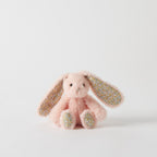 Floral Peach Bunny Rattle