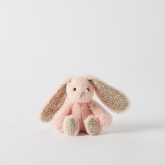 Floral Peach Bunny Rattle