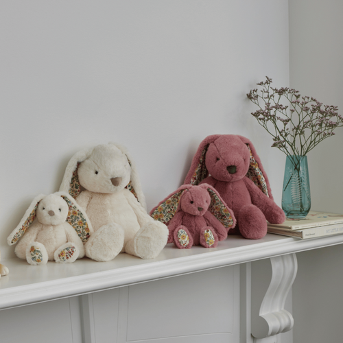 Floral White Bunny Medium