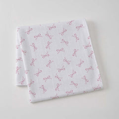 Pink Bow Muslin Wrap