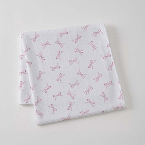 Pink Bow Muslin Wrap